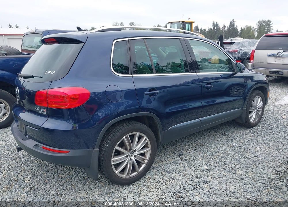 2014 VOLKSWAGEN TIGUAN SEL VIN: WVGBV3AX5EW596200