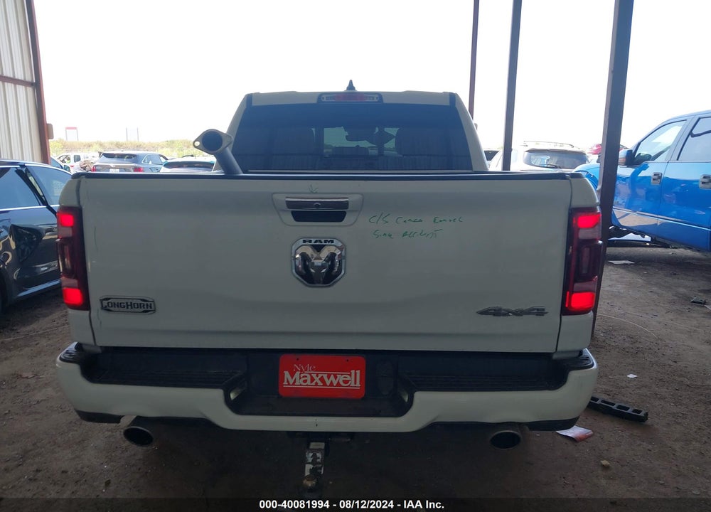 2022 RAM 1500 LIMITED LONGHORN 4X4 5'7 BOX VIN: 1C6SRFKM3NN240565