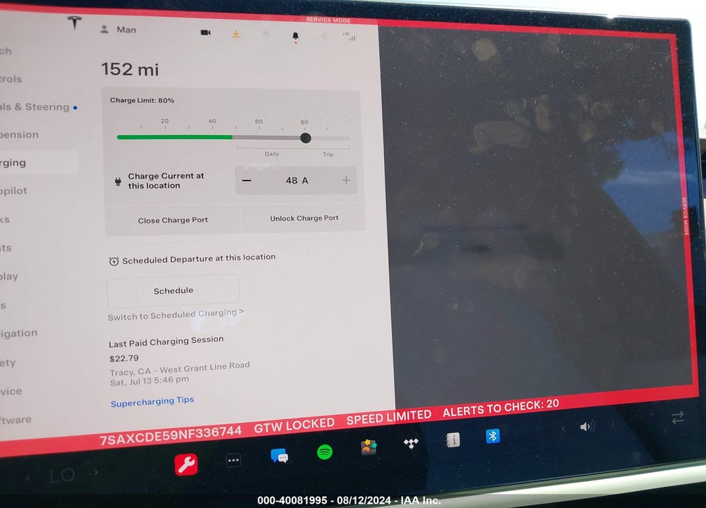 2022 TESLA MODEL X DUAL MOTOR ALL-WHEEL DRIVE/PLAID TRI MOTOR ALL-WHEEL DRIVE VIN: 7SAXCDE59NF336744
