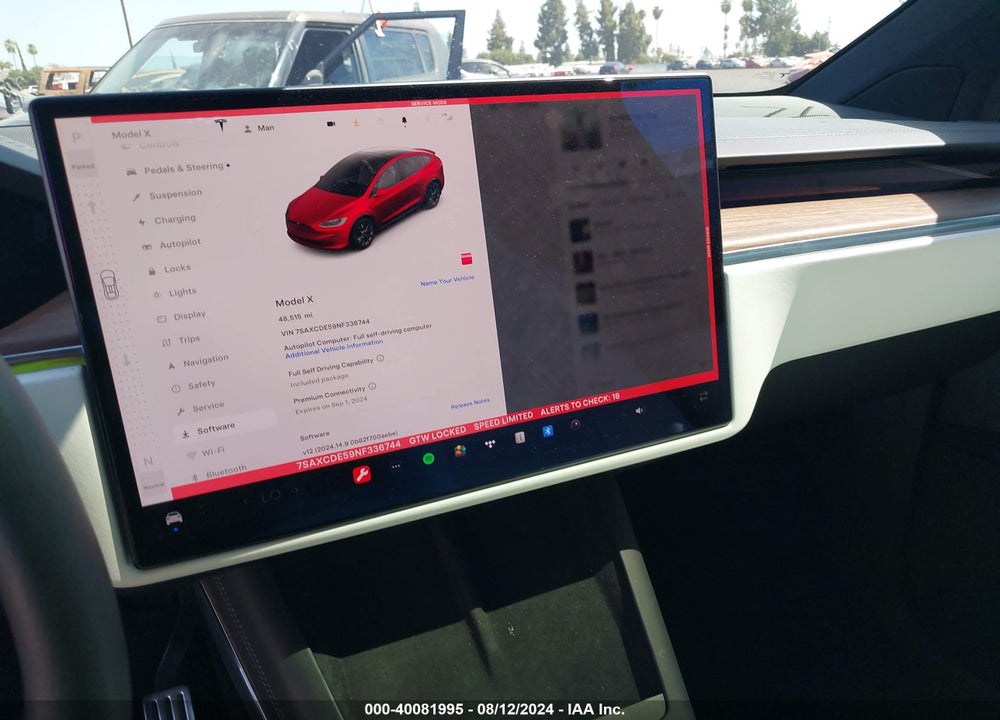 2022 TESLA MODEL X DUAL MOTOR ALL-WHEEL DRIVE/PLAID TRI MOTOR ALL-WHEEL DRIVE VIN: 7SAXCDE59NF336744