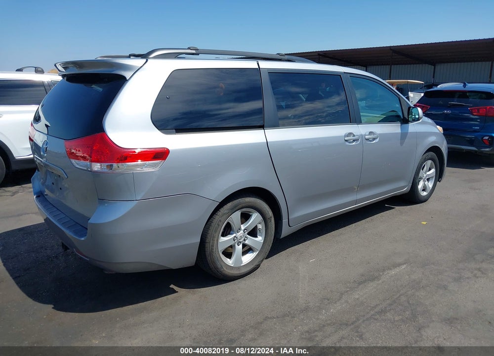 2012 TOYOTA SIENNA LE V6 8 PASSENGER VIN: 5TDKK3DC1CS233640