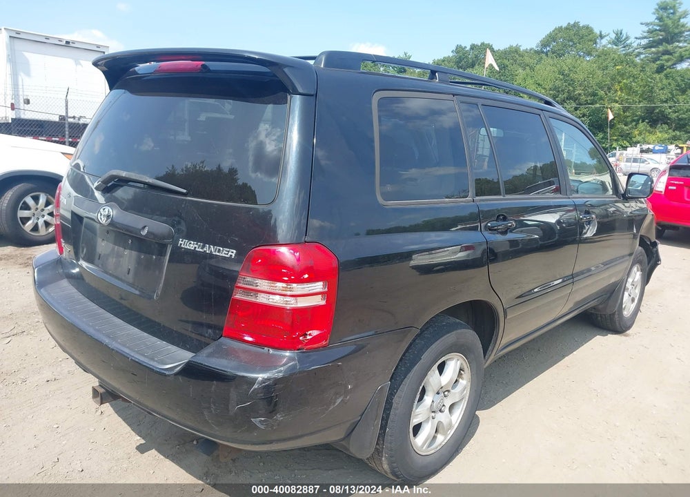 2001 TOYOTA HIGHLANDER V6 VIN: JTEHF21A310016680