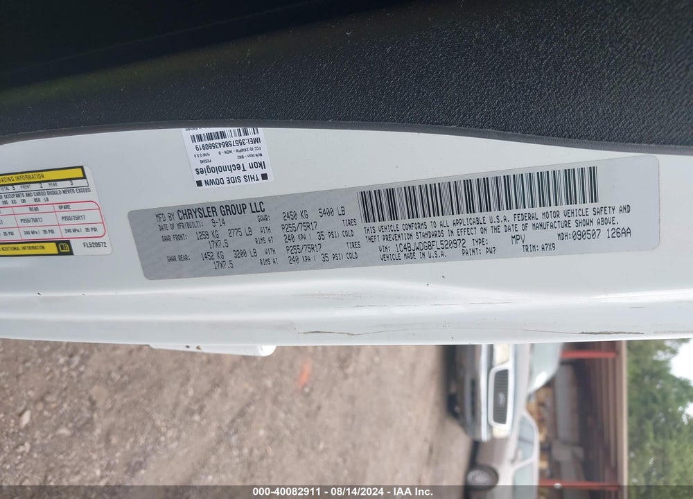 2015 JEEP WRANGLER UNLIMITED SPORT VIN: 1C4BJWDG8FL520972