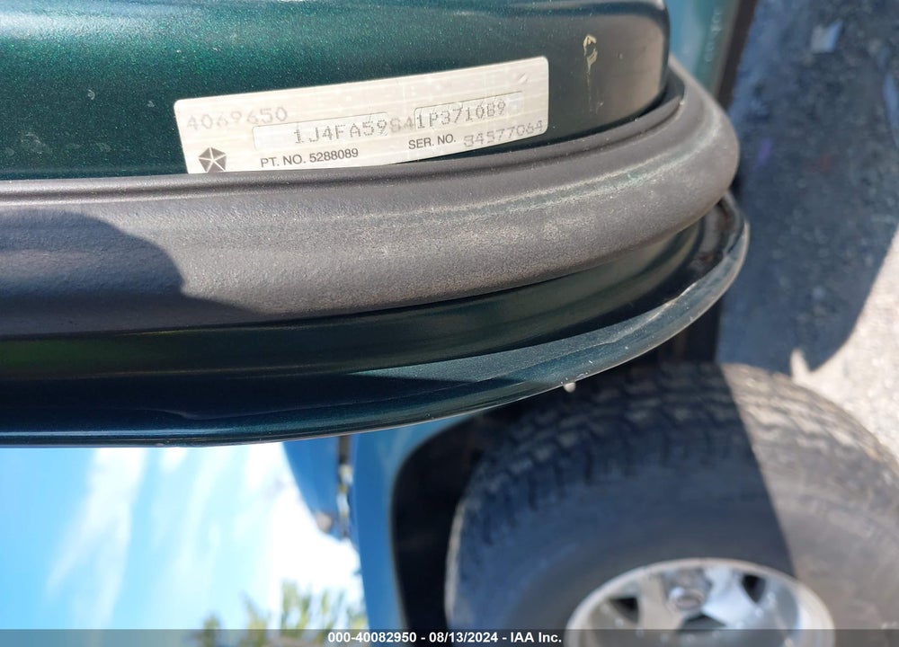 2001 JEEP WRANGLER SAHARA VIN: 1J4FA59S41P371089