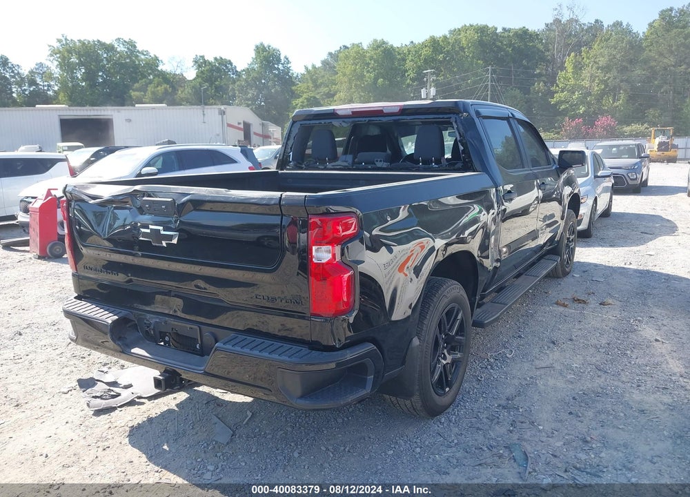 2022 CHEVROLET SILVERADO 1500 4WD SHORT BED CUSTOM VIN: 3GCPDBEK8NG500824