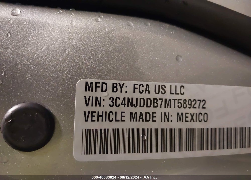 2021 JEEP COMPASS TRAILHAWK 4X4 VIN: 3C4NJDDB7MT589272