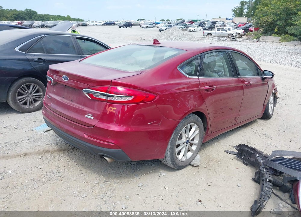 2019 FORD FUSION SE VIN: 3FA6P0HD7KR100506