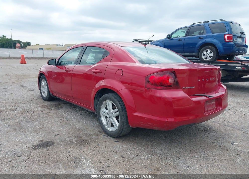 2012 DODGE AVENGER SXT VIN: 1C3CDZCB7CN195268
