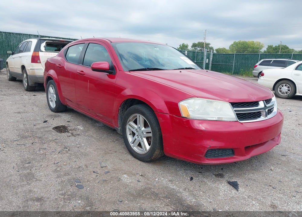 2012 DODGE AVENGER SXT VIN: 1C3CDZCB7CN195268