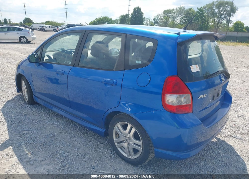 2008 HONDA FIT SPORT VIN: JHMGD386X8S067796