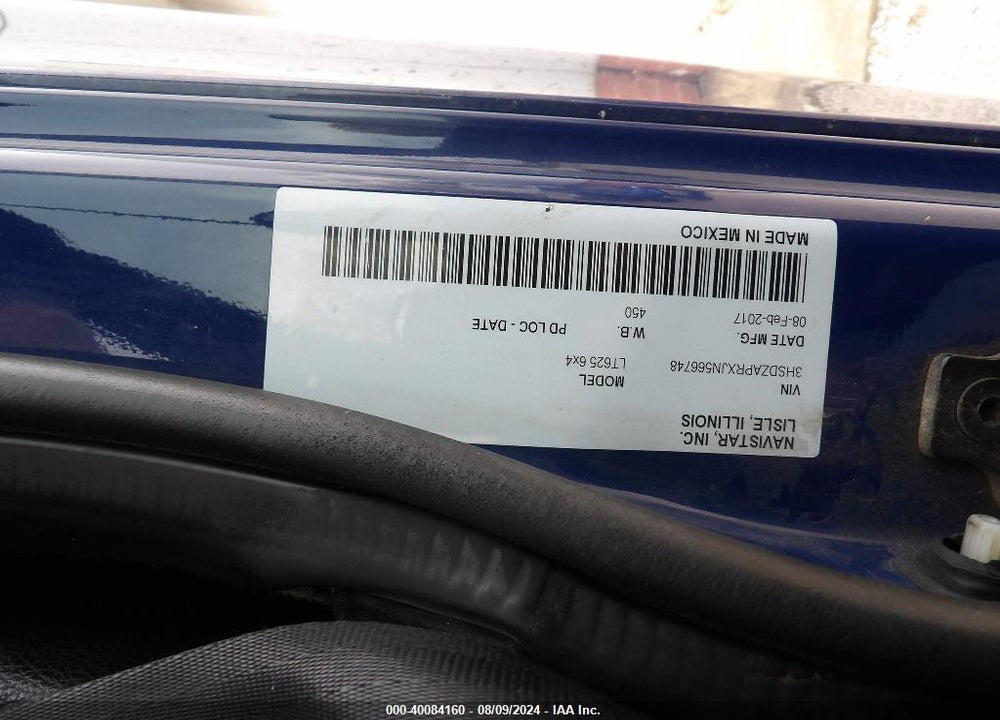 2018 INTERNATIONAL LT VIN: 3HSDZAPRXJN566748