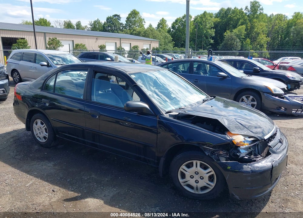 2001 HONDA CIVIC LX VIN: 1HGES16561L004953