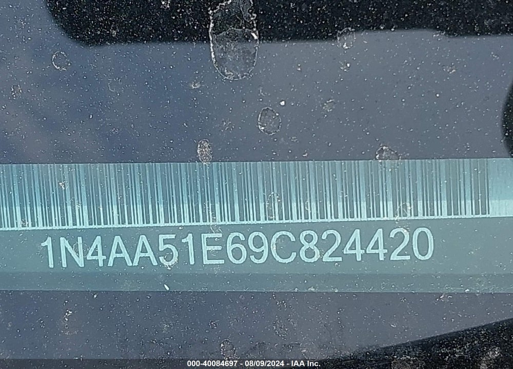 2009 NISSAN MAXIMA VIN: 1N4AA51E69C824420