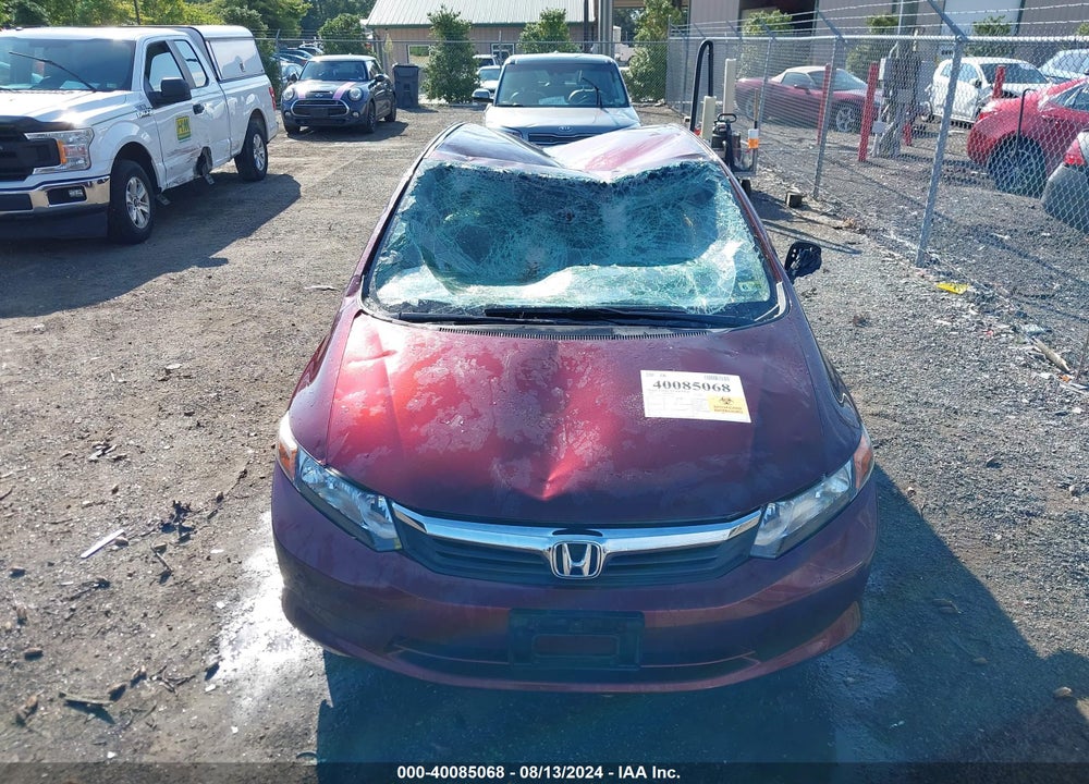 2012 HONDA CIVIC LX VIN: 19XFB2F54CE373699