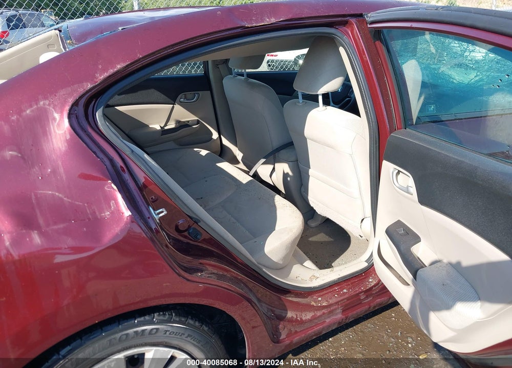 2012 HONDA CIVIC LX VIN: 19XFB2F54CE373699