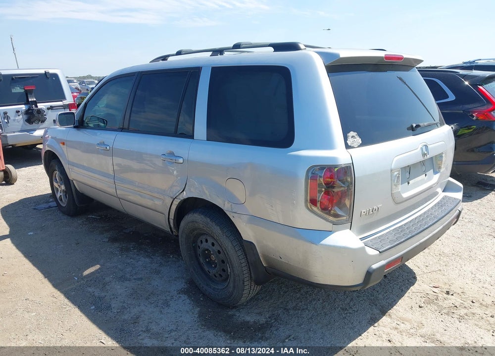 2008 HONDA PILOT EX VIN: 5FNYF28408B000789