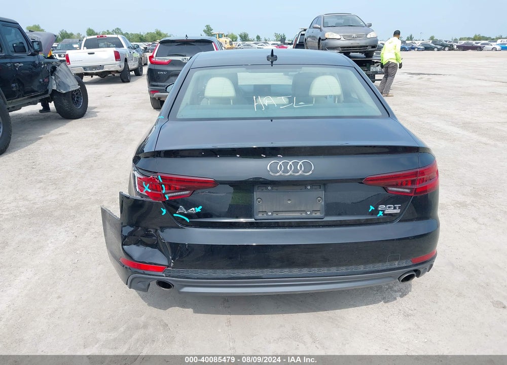 2018 AUDI A4 PREMIUM VIN: WAUKMAF4XJA061846