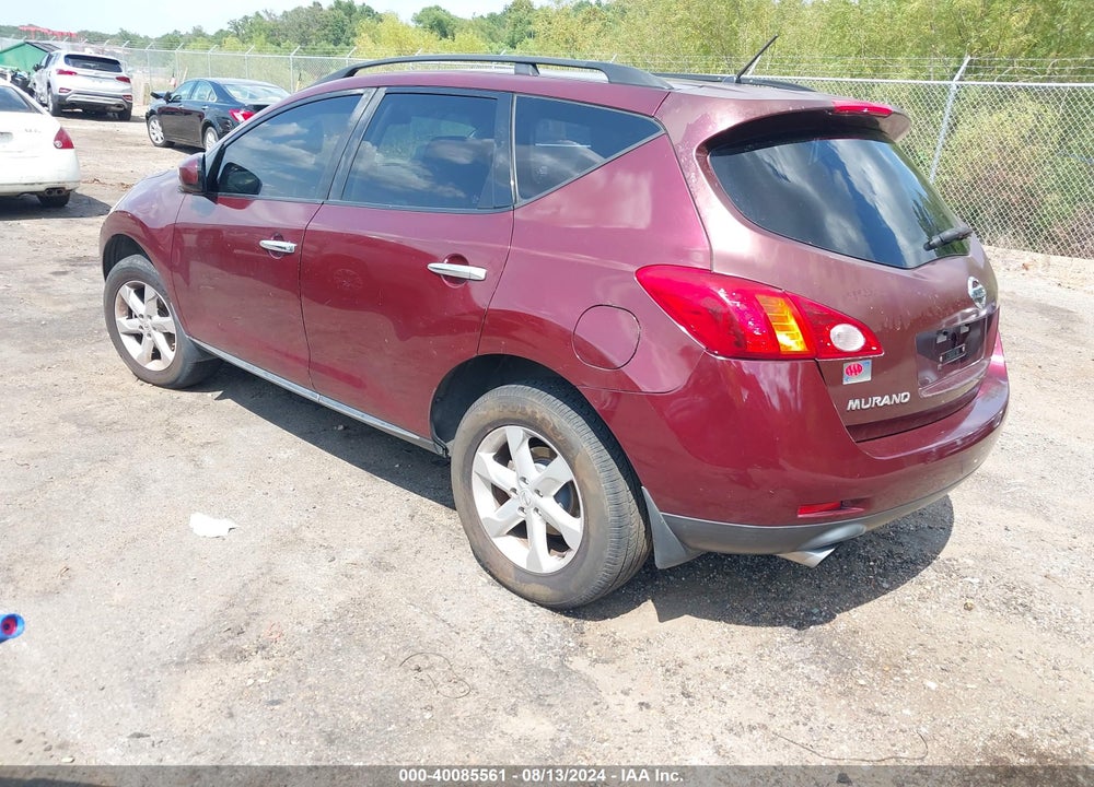 2009 NISSAN MURANO S VIN: JN8AZ18W39W140471