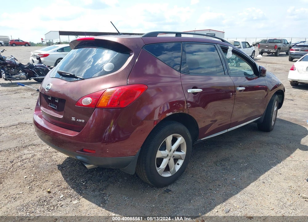 2009 NISSAN MURANO S VIN: JN8AZ18W39W140471