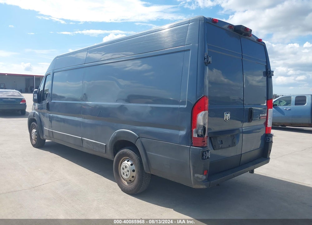 2020 RAM PROMASTER 3500 CARGO VAN HIGH ROOF 159 WB EXT VIN: 3C6URVJG6LE108416