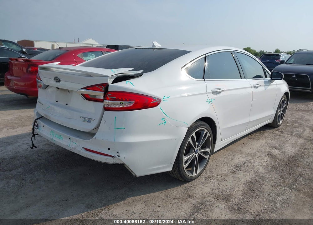 2019 FORD FUSION TITANIUM VIN: 3FA6P0D98KR118403