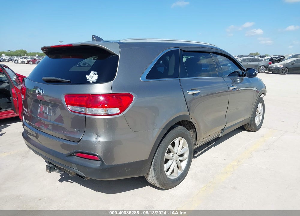 2016 KIA SORENTO 3.3L LX VIN: 5XYPG4A54GG012278