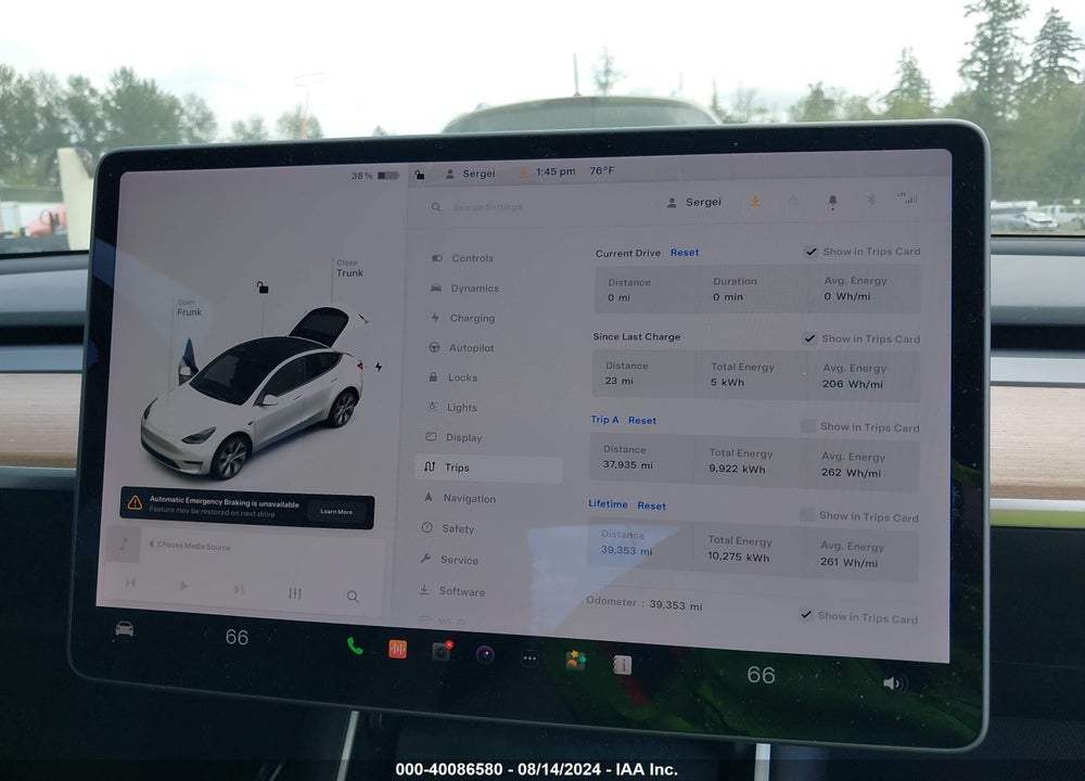 2020 TESLA MODEL Y LONG RANGE DUAL MOTOR ALL-WHEEL DRIVE VIN: 5YJYGDEE5LF009177