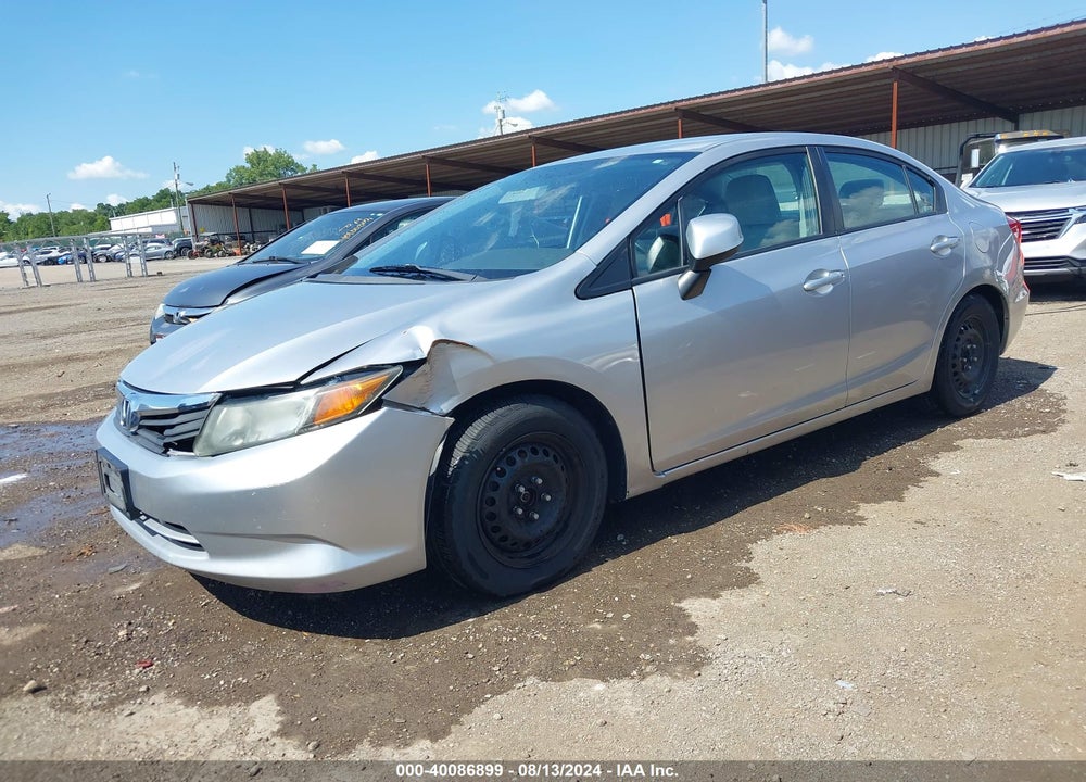 2012 HONDA CIVIC LX VIN: 19XFB2F57CE105570