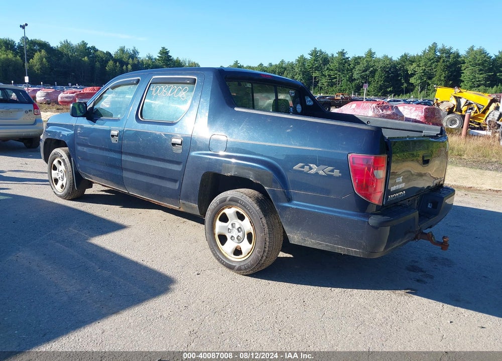 2009 HONDA RIDGELINE RT VIN: 2HJYK16219H502418