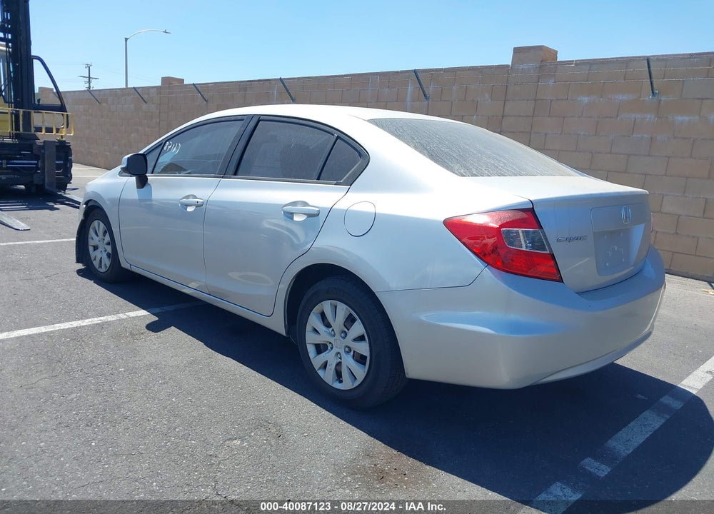 2012 HONDA CIVIC LX VIN: 19XFB2F56CE344642