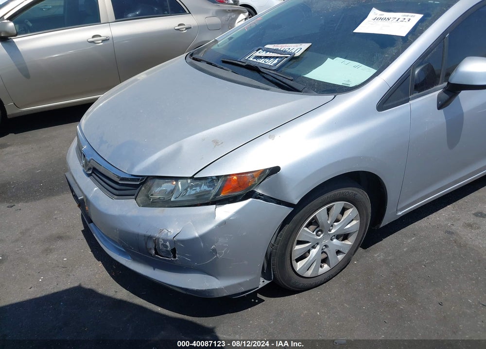2012 HONDA CIVIC LX VIN: 19XFB2F56CE344642