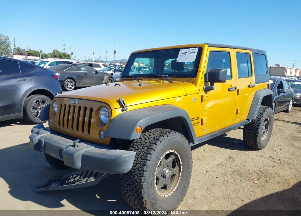 2014 JEEP WRANGLER UNLIMITED SPORT VIN: 1C4BJWDG3EL292071