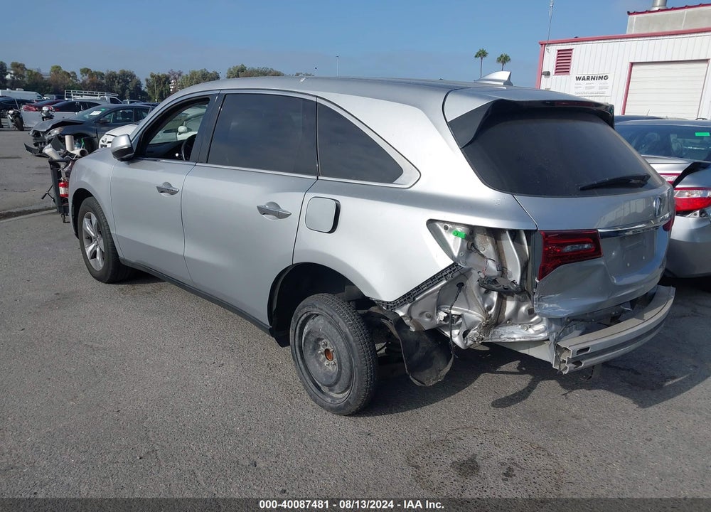 2015 ACURA MDX VIN: 5FRYD3H21FB011712