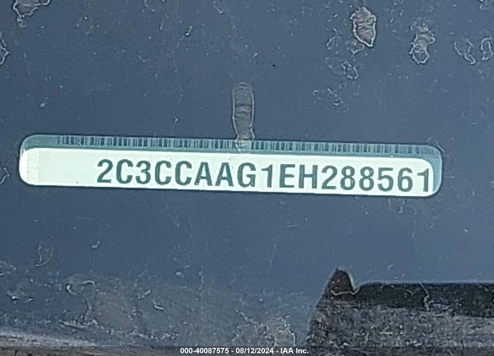 2014 CHRYSLER 300 VIN: 2C3CCAAG1EH288561