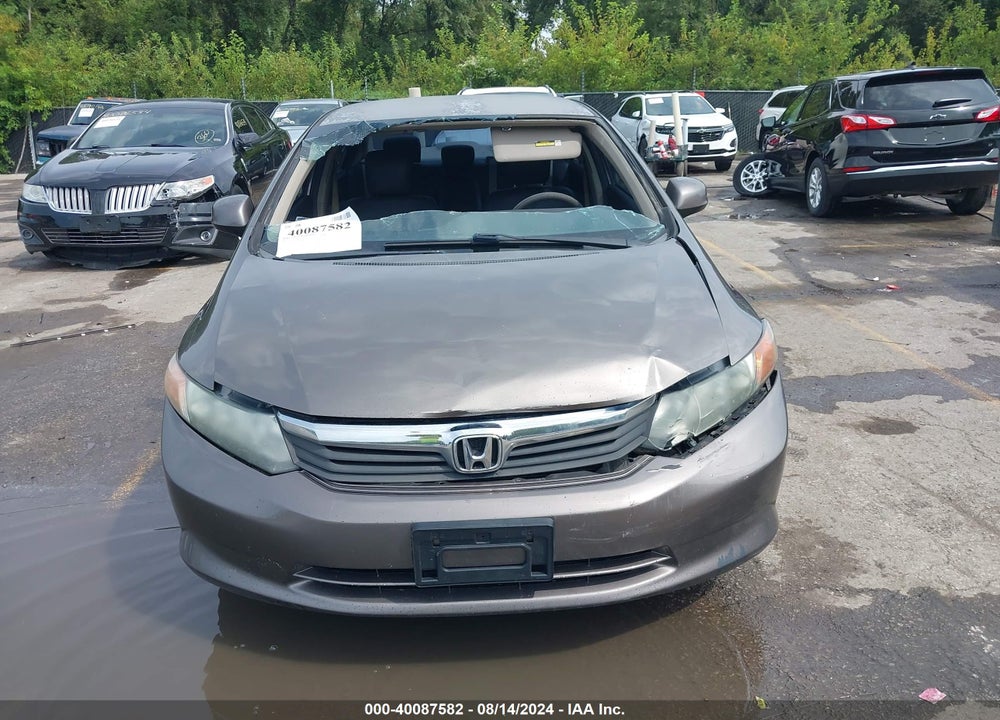 2012 HONDA CIVIC LX VIN: 2HGFB2F56CH582948