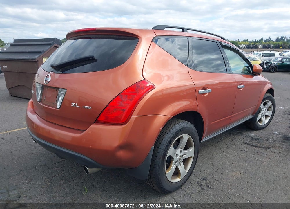 2004 NISSAN MURANO VIN: JN8AZ08W94W313266