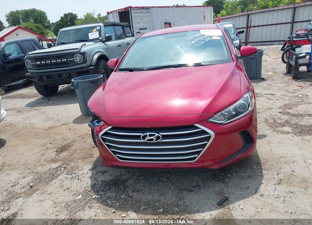 2017 HYUNDAI ELANTRA SE VIN: KMHD74LF9HU357732
