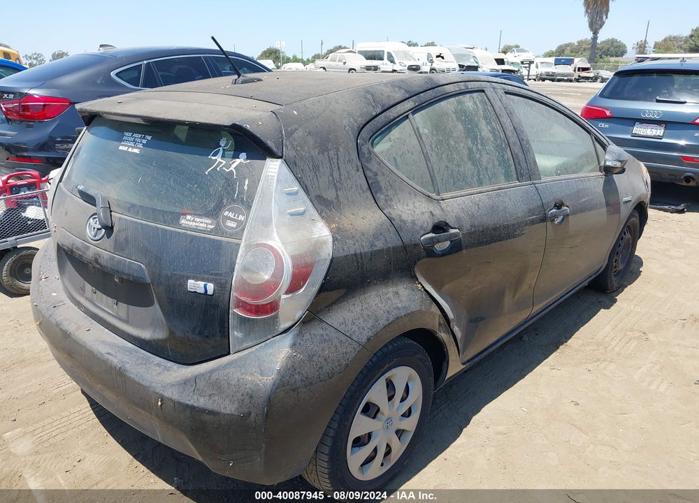 2012 TOYOTA PRIUS C THREE VIN: JTDKDTB39C1021384