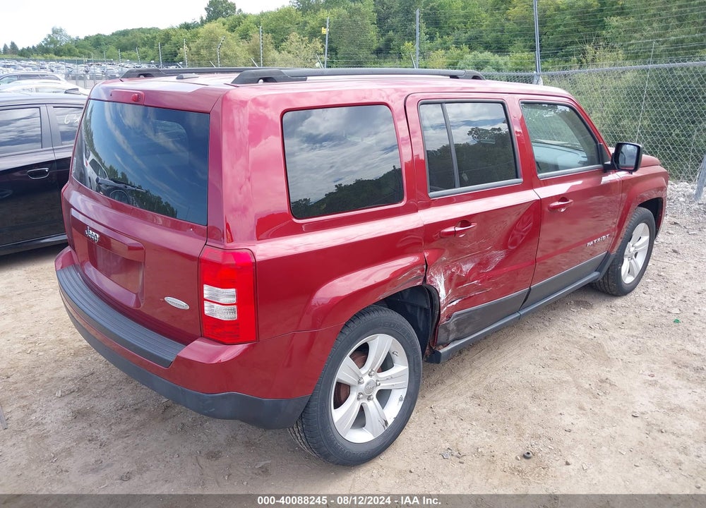 2012 JEEP PATRIOT LATITUDE VIN: 1C4NJPFA0CD626527