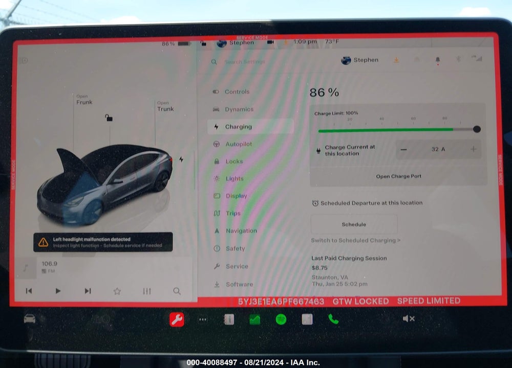 2023 TESLA MODEL 3 REAR-WHEEL DRIVE VIN: 5YJ3E1EA6PF667463