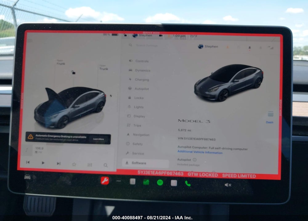 2023 TESLA MODEL 3 REAR-WHEEL DRIVE VIN: 5YJ3E1EA6PF667463