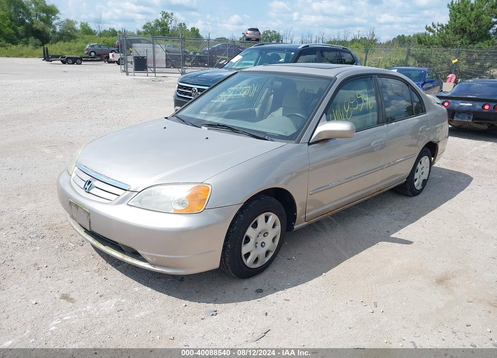 2001 HONDA CIVIC EX VIN: 1HGES26741L078038
