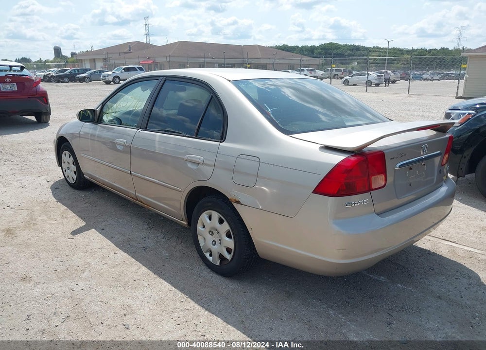 2001 HONDA CIVIC EX VIN: 1HGES26741L078038