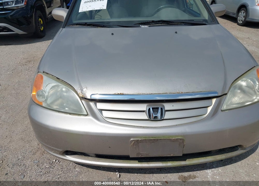 2001 HONDA CIVIC EX VIN: 1HGES26741L078038