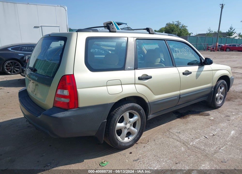 2003 SUBARU FORESTER X VIN: JF1SG636X3H770208