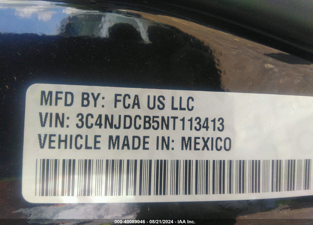 2022 JEEP COMPASS LIMITED 4X4 VIN: 3C4NJDCB5NT113413
