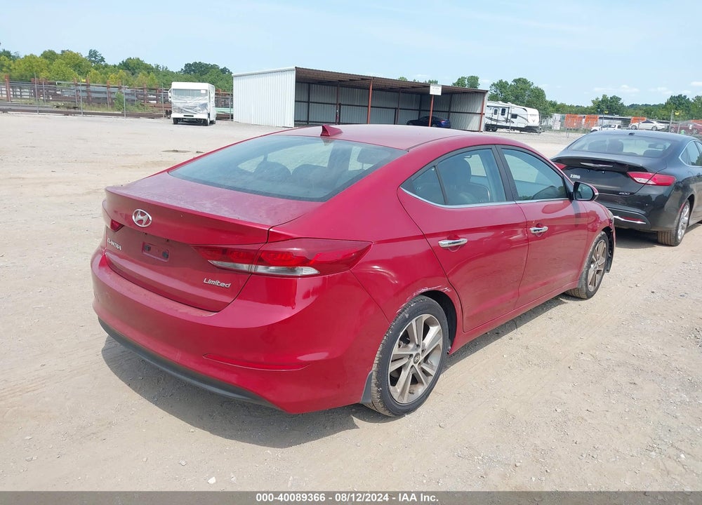 2017 HYUNDAI ELANTRA LIMITED VIN: KMHD84LF1HU333826