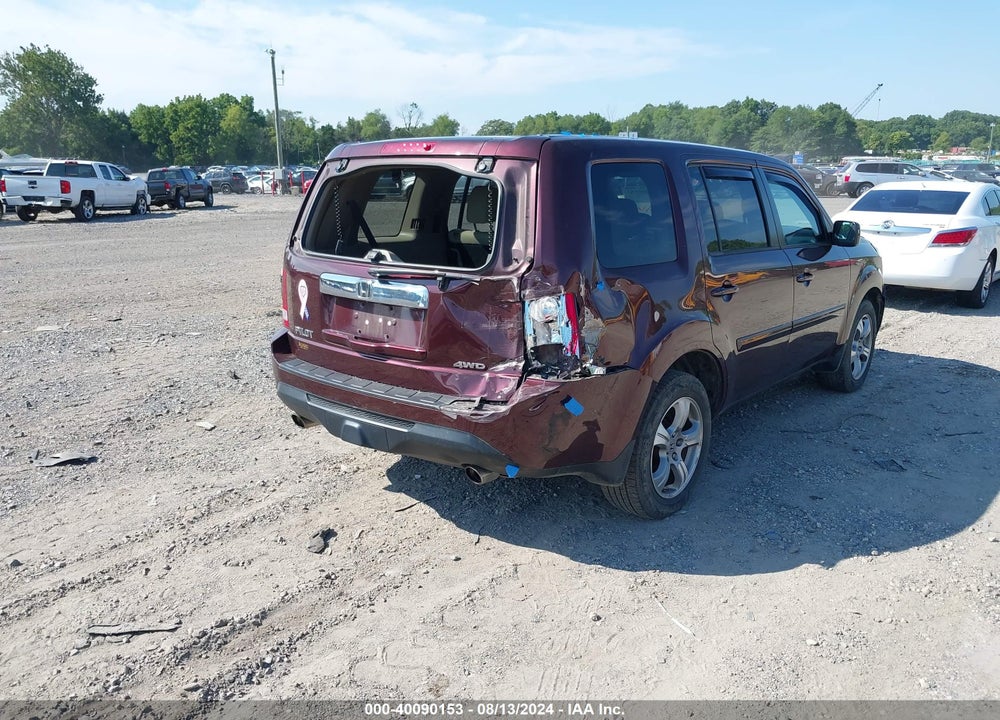 2014 HONDA PILOT EX VIN: 5FNYF4H48EB054493