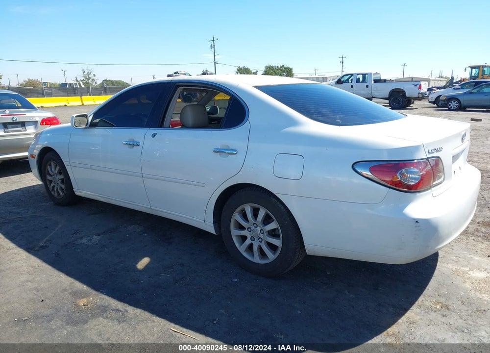 2003 LEXUS ES 300 VIN: JTHBF30G130147405
