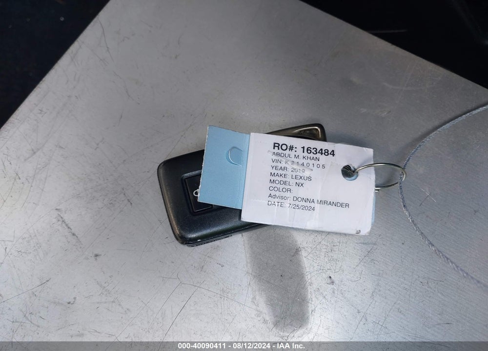 2019 LEXUS NX 300 VIN: JTJYARBZ4K2140105
